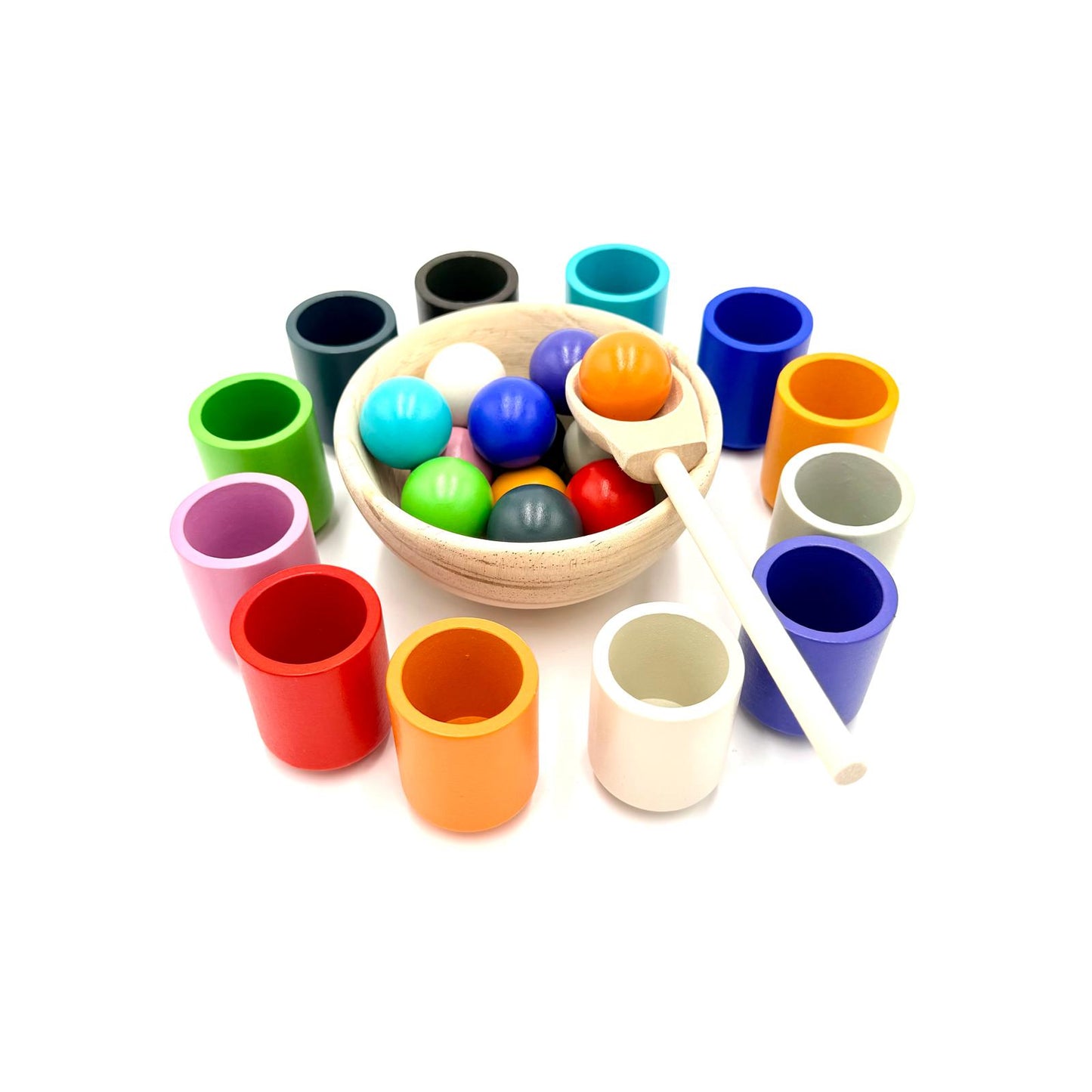 Holzspiel Farbsortierspiel für Kleinkinder, kreatives und pädagogisches Spiel