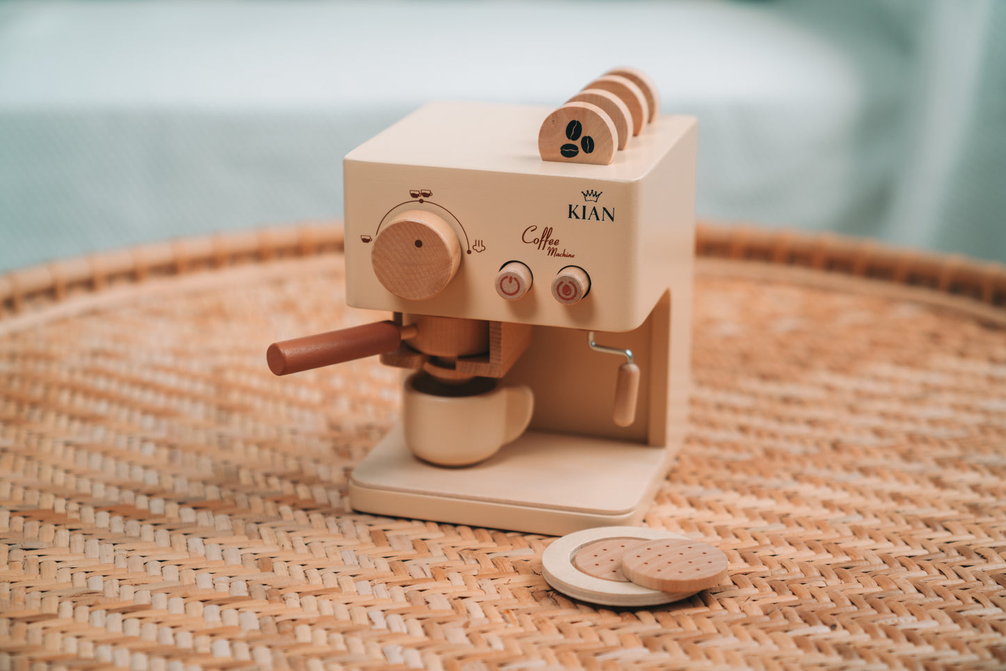 Holzspielzeug Kinder-Kaffeeset, fantasievolles Rollenspiel für Kleinkinder
