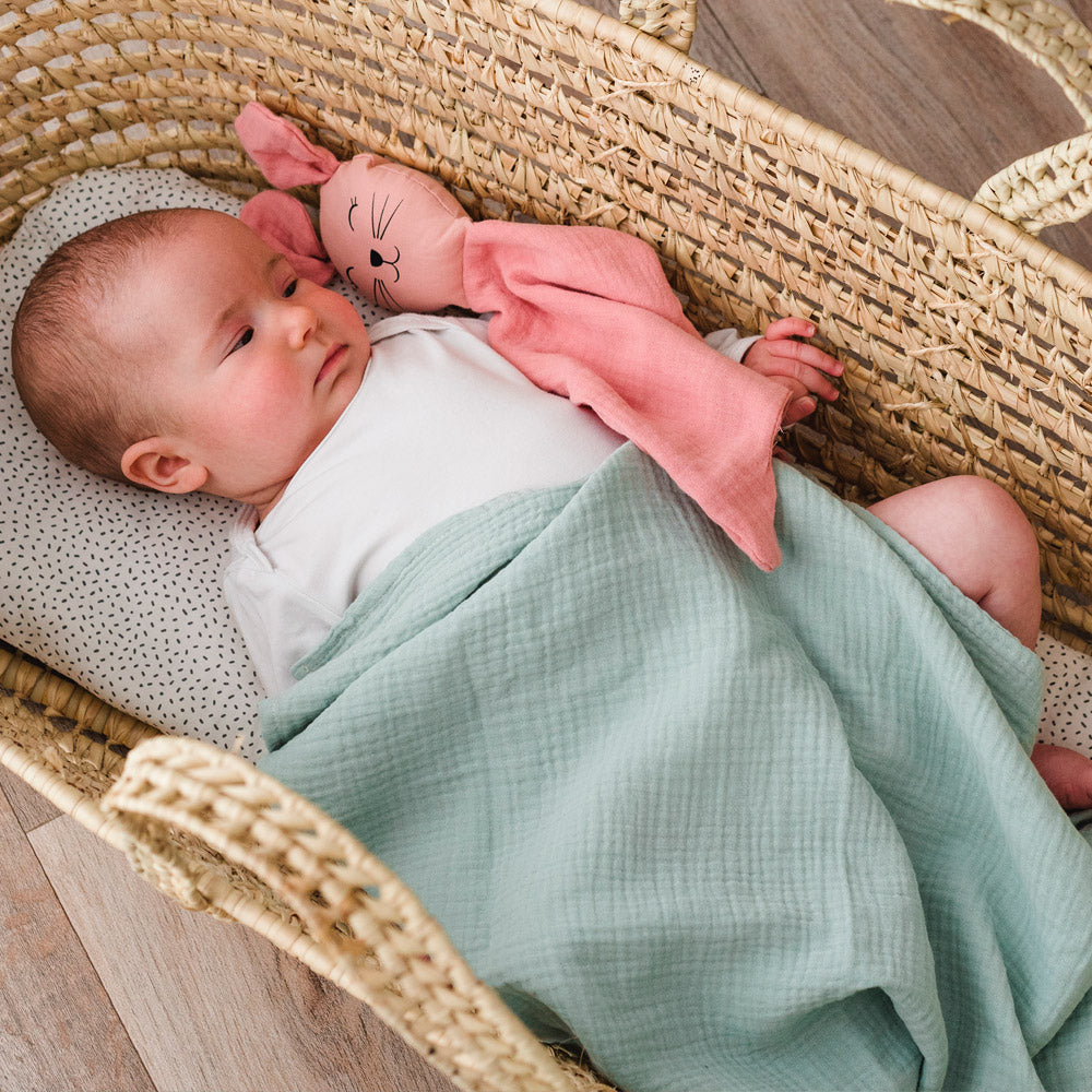 Weiches Musselin-Tuch, vielseitig nutzbar als Stilltuch oder leichte Babydecke