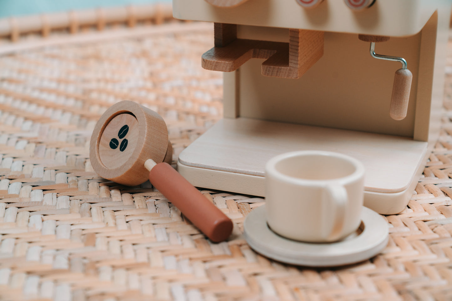 Spielküche Holz-Kaffeeset für Kinder, pädagogisches Rollenspiel und Lernspiel