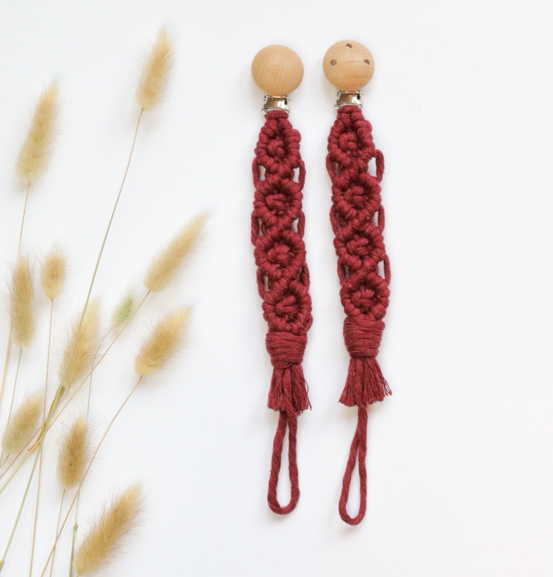 Handgemachte Schnullerkette Makramee