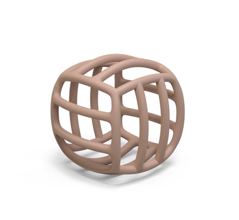 Sicherer Baby Beißring aus Silikon in Naturfarben – perfektes Montessori Spielzeug für Babys ab 3 Monate
