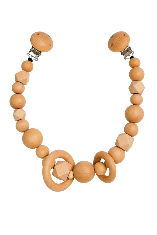 Minimalistische Holz-Schnullerkette aus naturbelassenem Holz – handgemachtes, nachhaltiges Baby-Accessoire für Neugeborene und Kleinkinder, perfekt als Geschenk oder zur Babyparty
