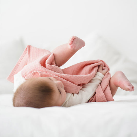 Musselin-Tuch aus Bio-Baumwolle, GOTS-zertifiziert, weich und atmungsaktiv für Babys